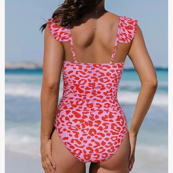 Hilinker womens ruffle onepiece bathing suit NWT - Picture 2 of 5